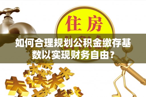 绥宁如何合理规划公积金缴存基数以实现财务自由？