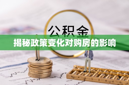 绥宁揭秘政策变化对购房的影响