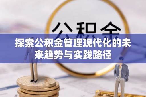 绥宁探索公积金管理现代化的未来趋势与实践路径
