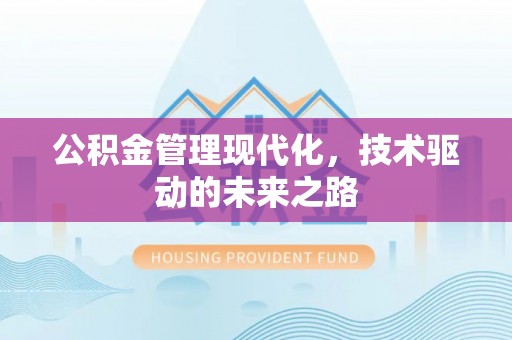 绥宁公积金管理现代化，技术驱动的未来之路